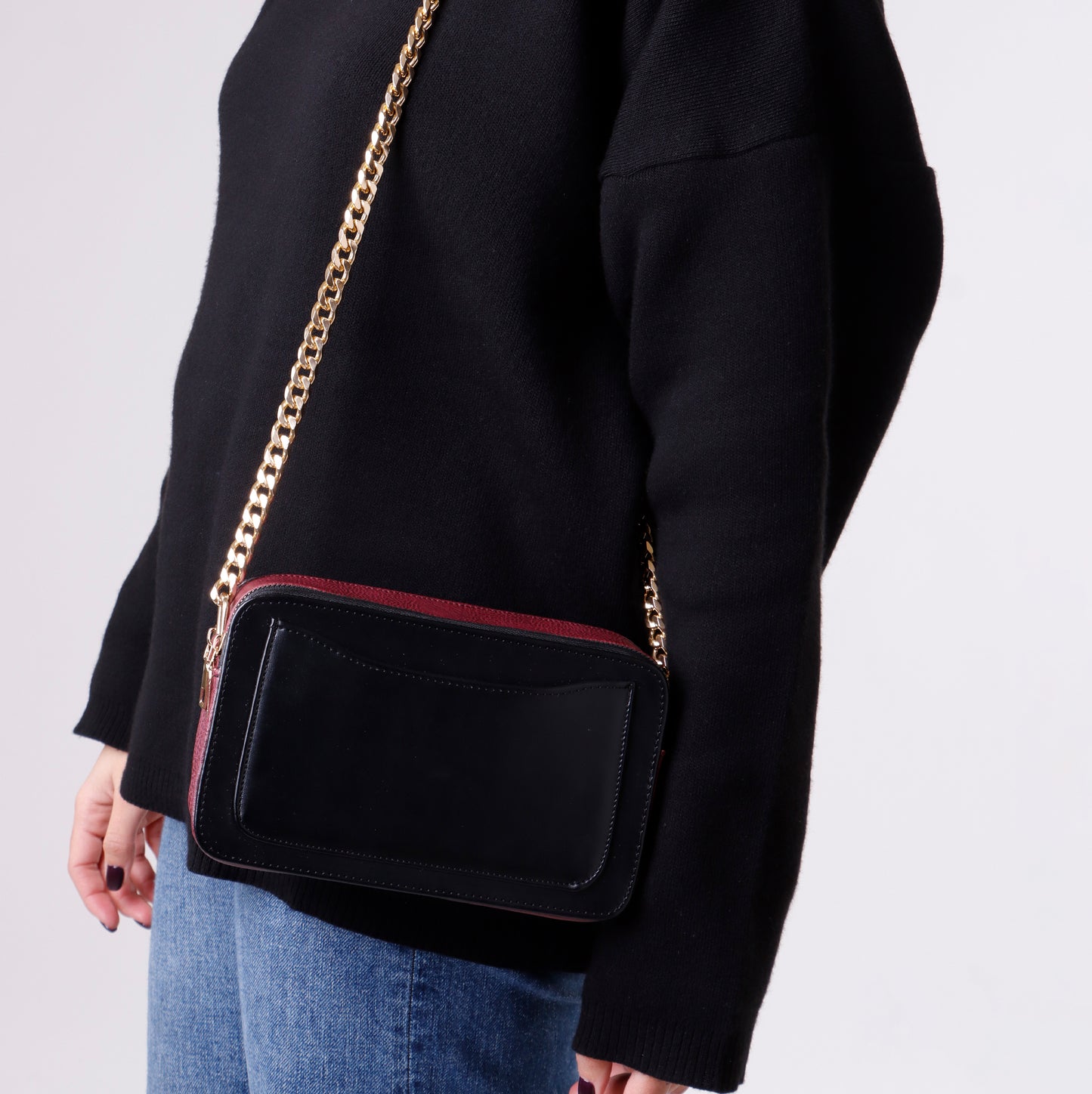 Shoulder Bag | Leather with Chain