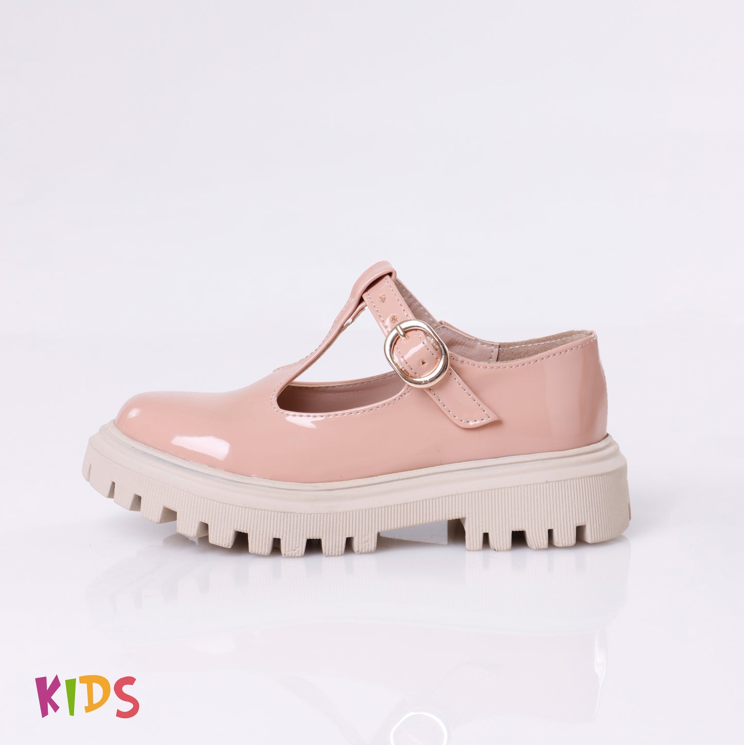 Buckle Sandal | Pink Glossy