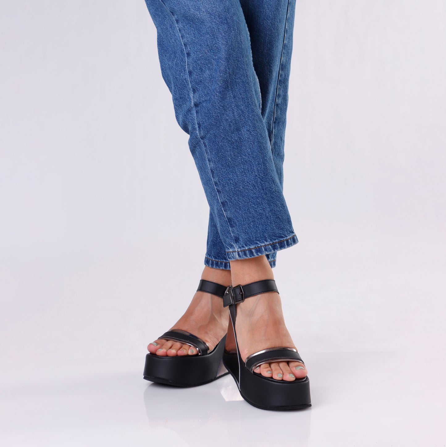 Chunky Wedge Sandal | Strap - 4 Colors