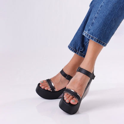 Chunky Wedge Sandal | Strap - 4 Colors