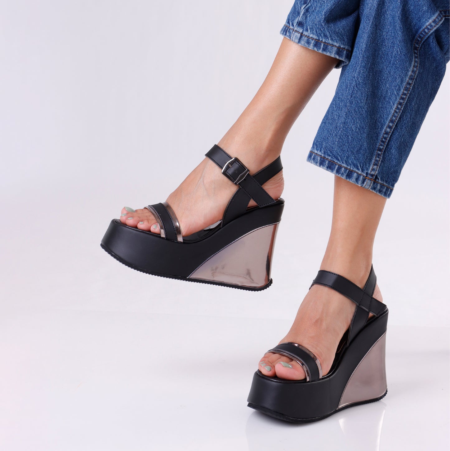 Chunky Wedge Sandal | Strap - 4 Colors