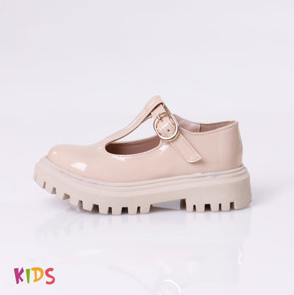 Buckle Sandal | Beige Glossy