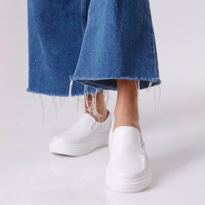 Slip On Platform | Full White