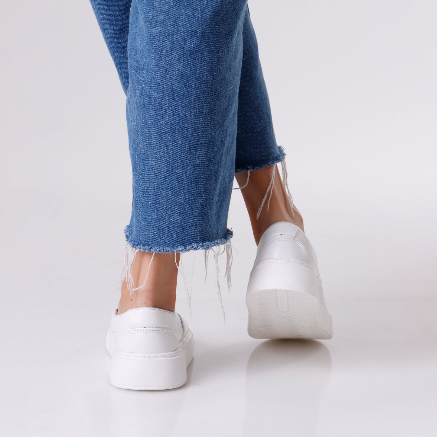 Slip On Platform | Full White