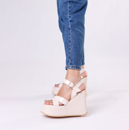 Chunky Wedge Sandal | Crossed - 3 Colors