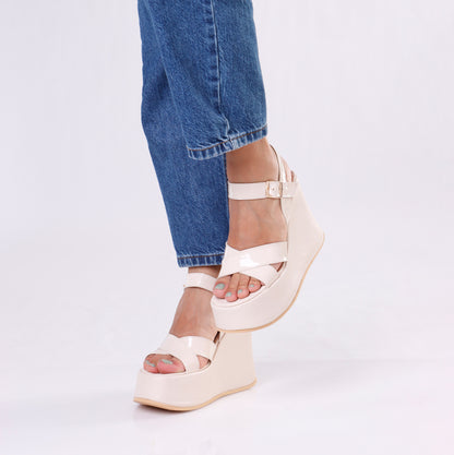 Chunky Wedge Sandal | Crossed - 3 Colors