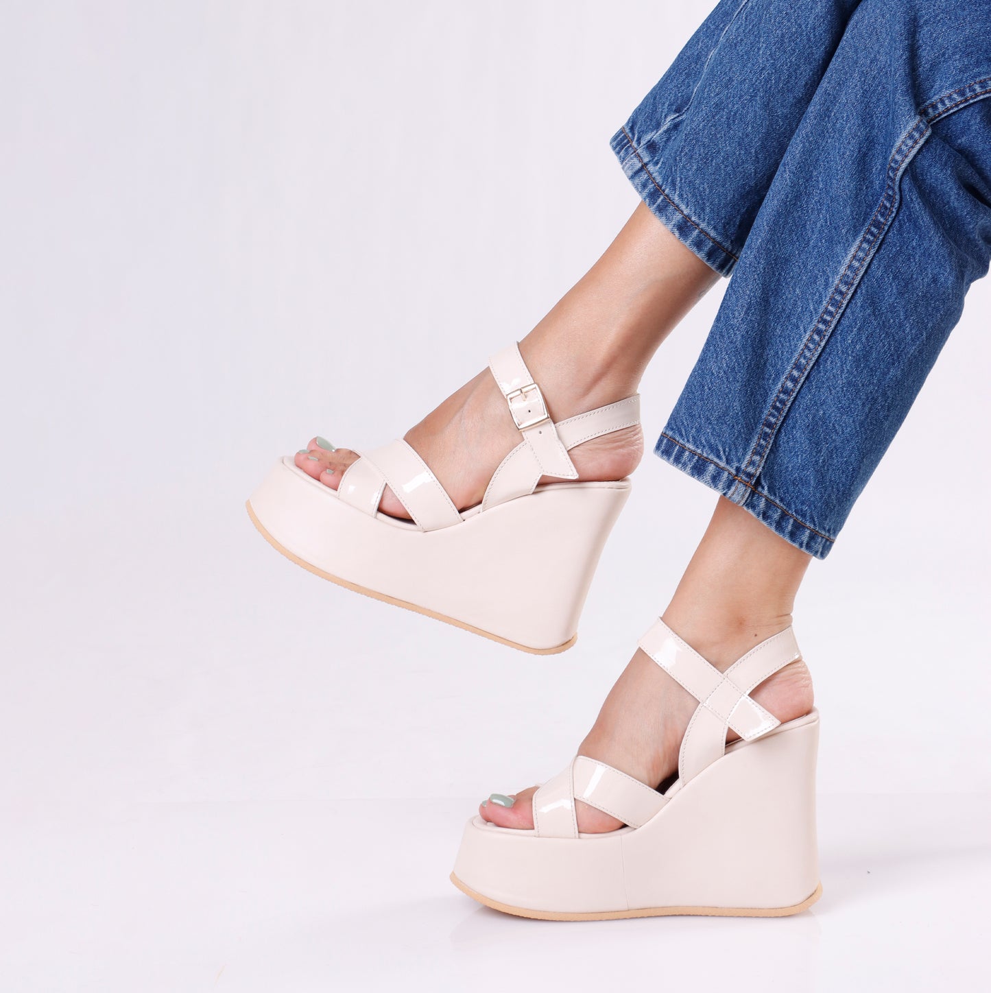 Chunky Wedge Sandal | Crossed - 3 Colors