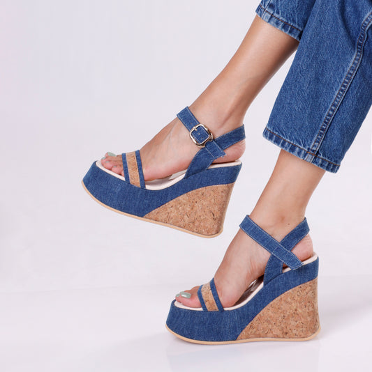 Chunky Wedge Sandal | Strap - 4 Colors