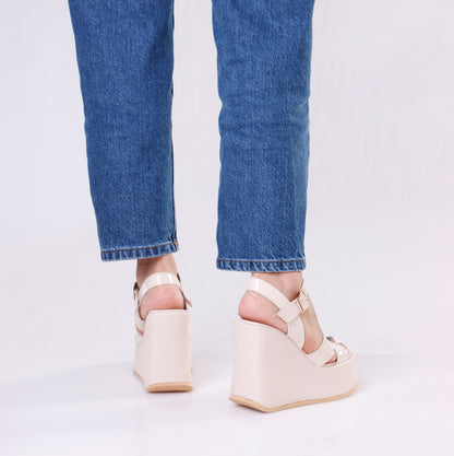 Chunky Wedge Sandal | Crossed - 3 Colors