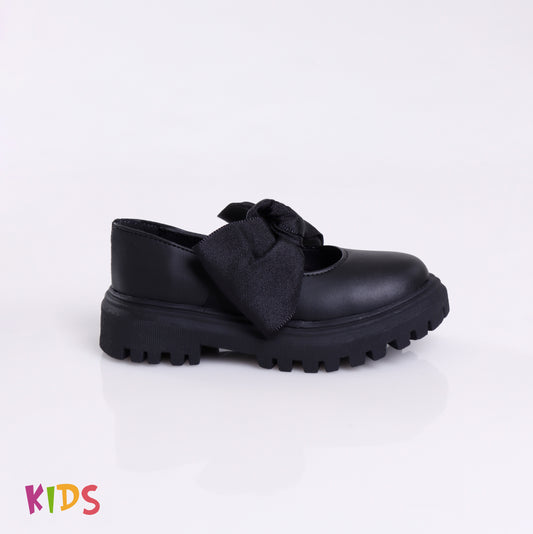 Buckle Bow Sandal | Black Matte