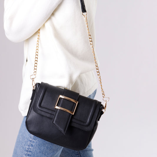 Cross Body Bag | Gold Buckle