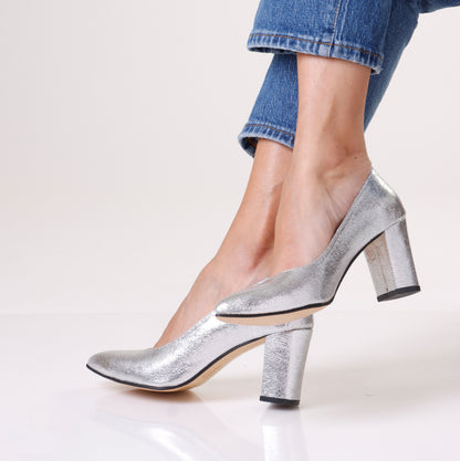 Low Heels | Cracked Gold & Silver