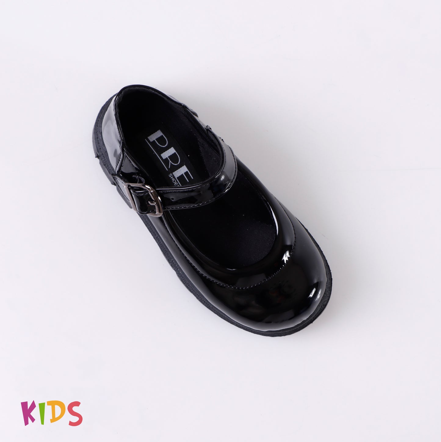 Buckle Sandal | Black Glossy