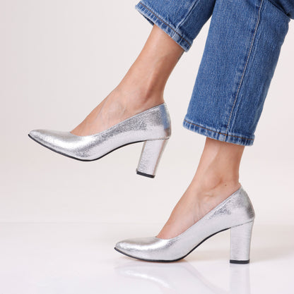 Low Heels | Cracked Gold & Silver