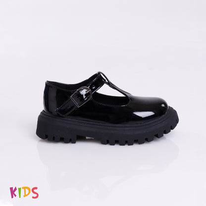 Buckle Sandal | Black Glossy