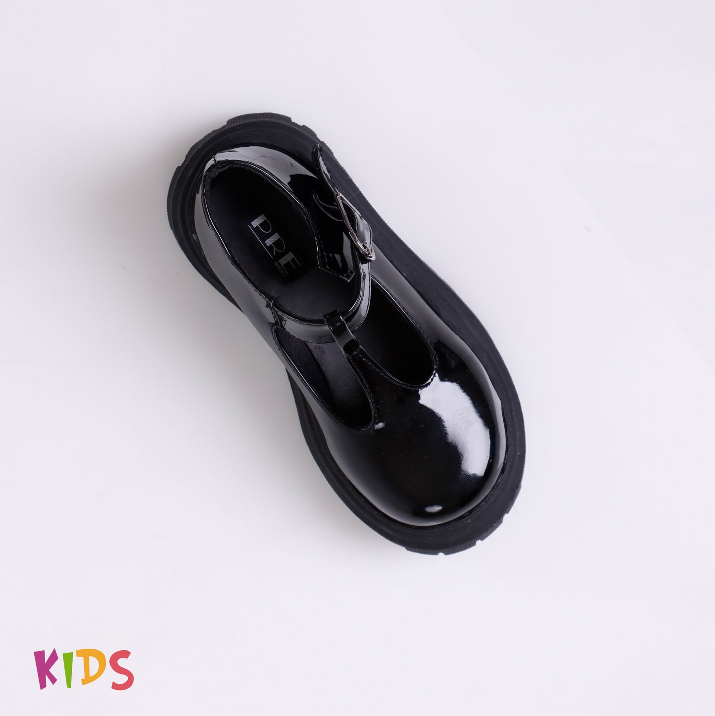 Buckle Sandal | Black Glossy