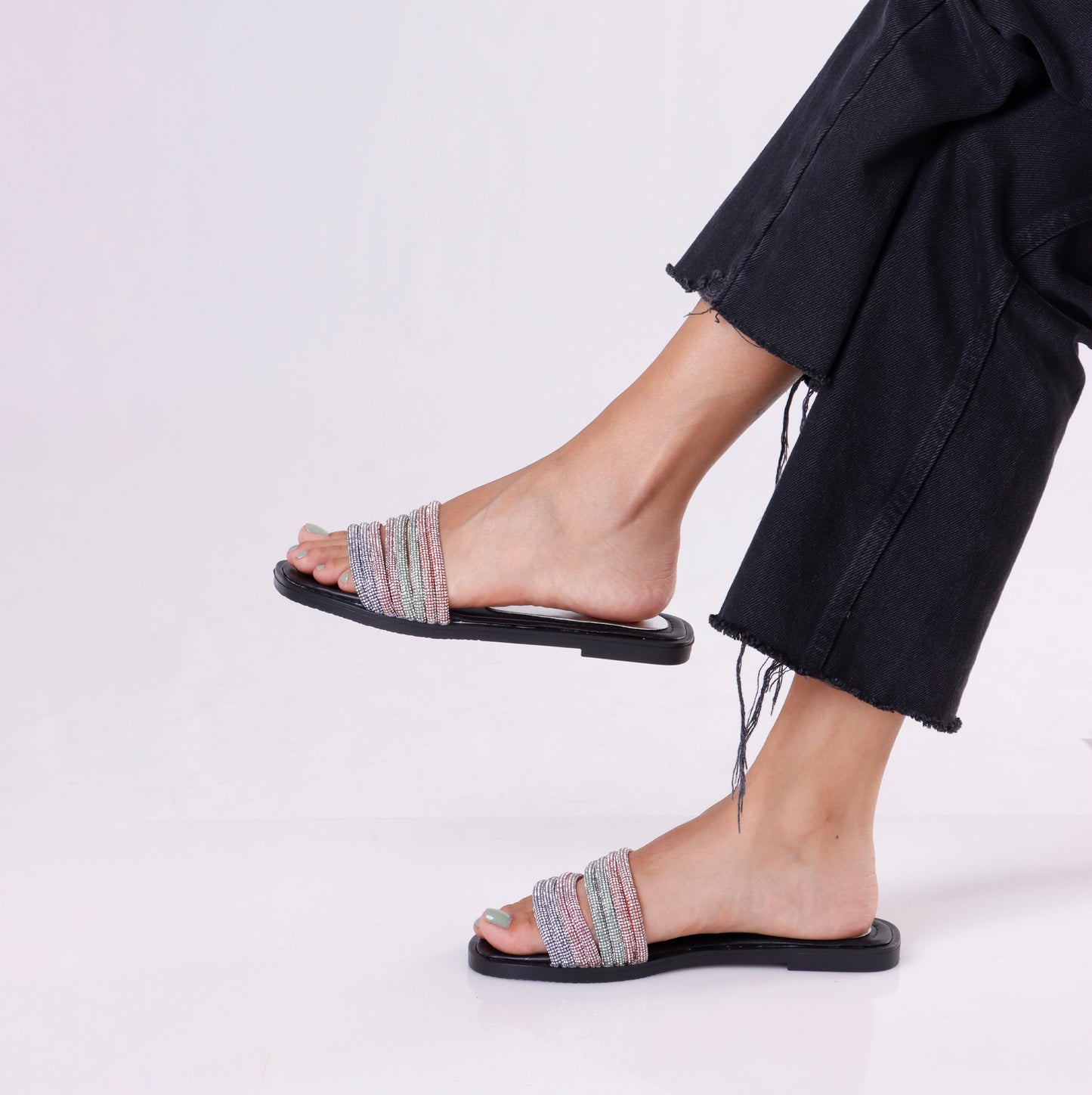 Strap Slipper | Rainbow