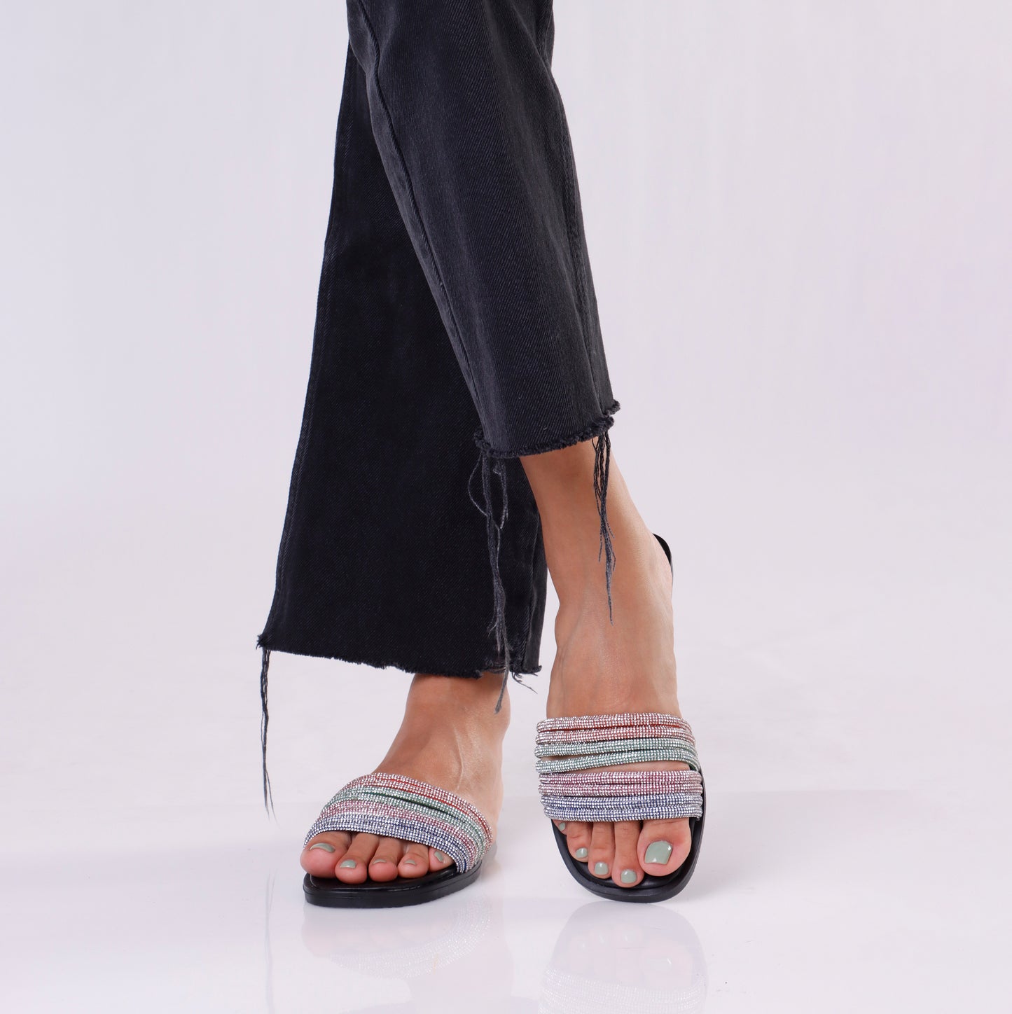 Strap Slipper | Rainbow