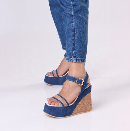 Chunky Wedge Sandal | Strap - 4 Colors