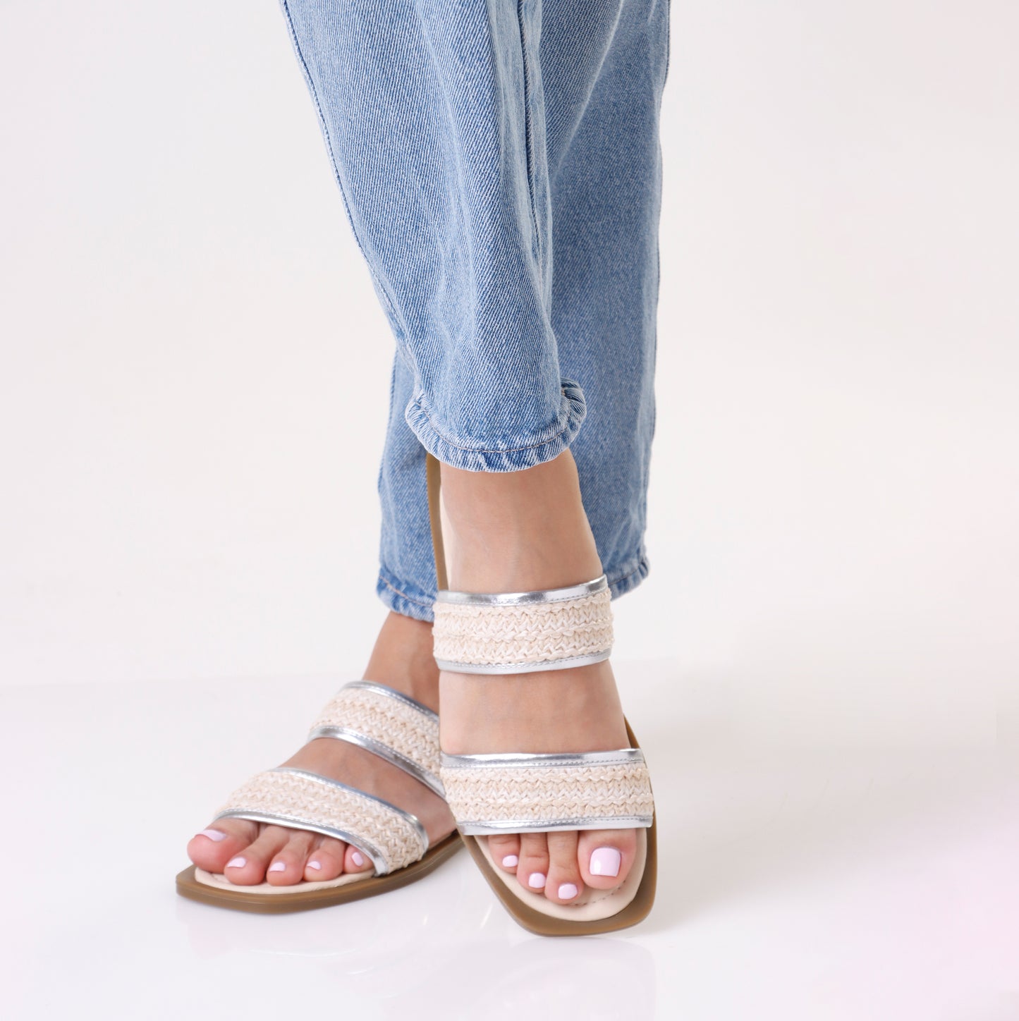 Stripes Slipper | Beige - 2 Colors