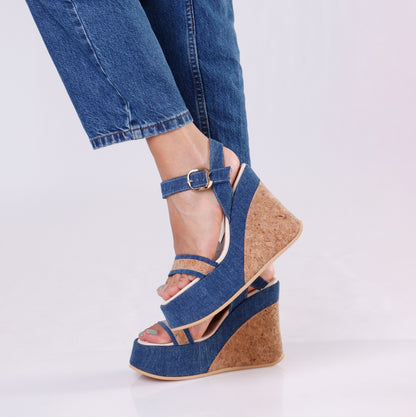 Chunky Wedge Sandal | Strap - 4 Colors