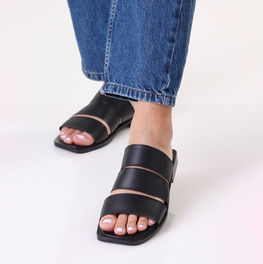 Strap Slipper | Full Black