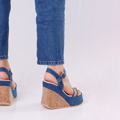 Chunky Wedge Sandal | Strap - 4 Colors