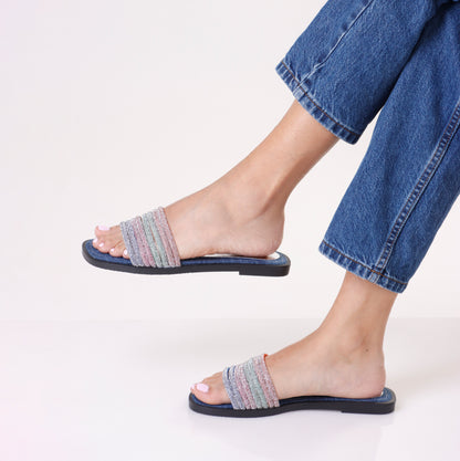 Strap Slipper | Rainbow