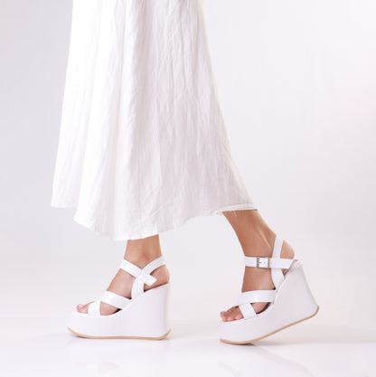 Chunky Wedge Sandal | Crossed - 3 Colors