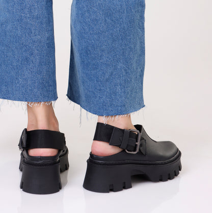 Chunky Buckle Loafer | Black