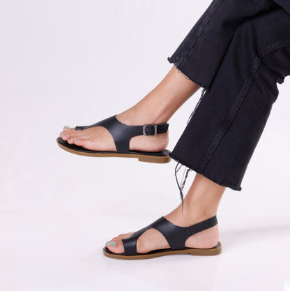 Flat Strap Toe Sandal | 2 Colors