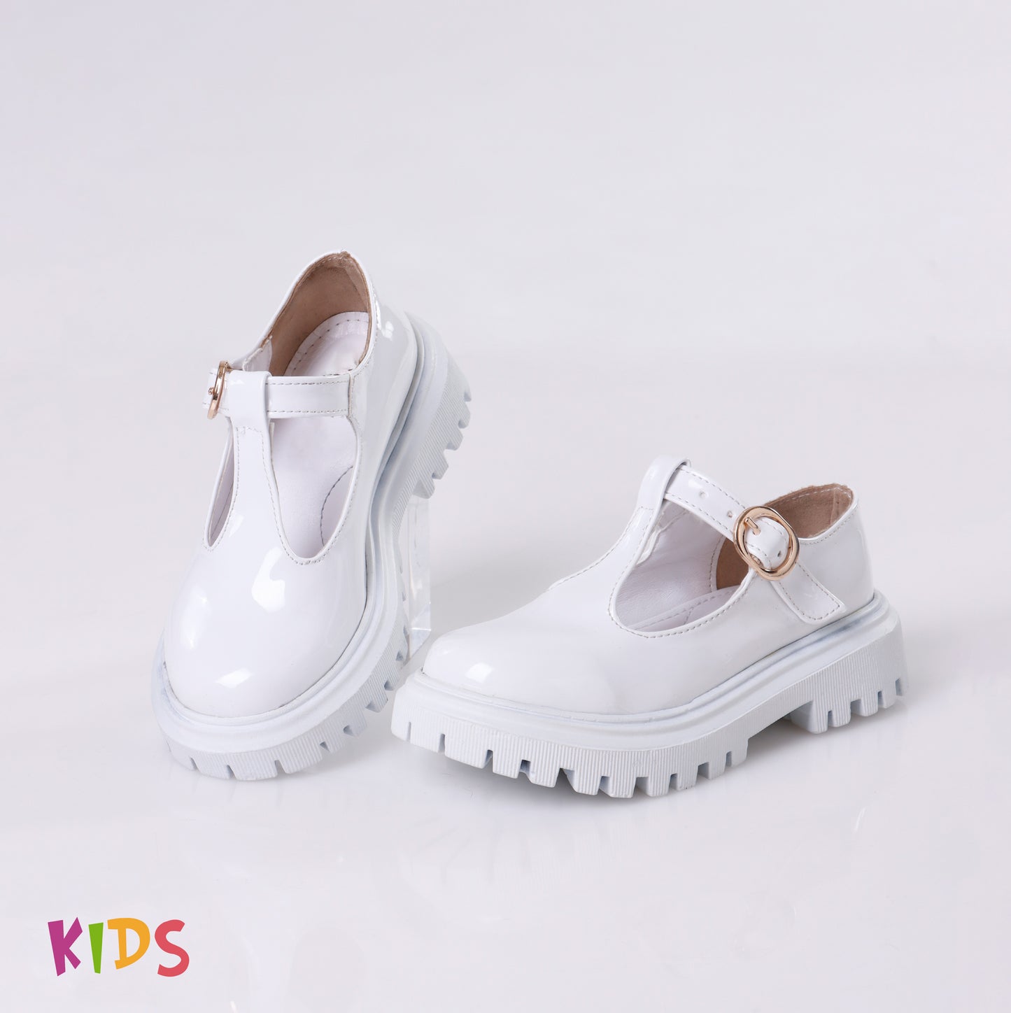 Buckle Sandal | White Glossy